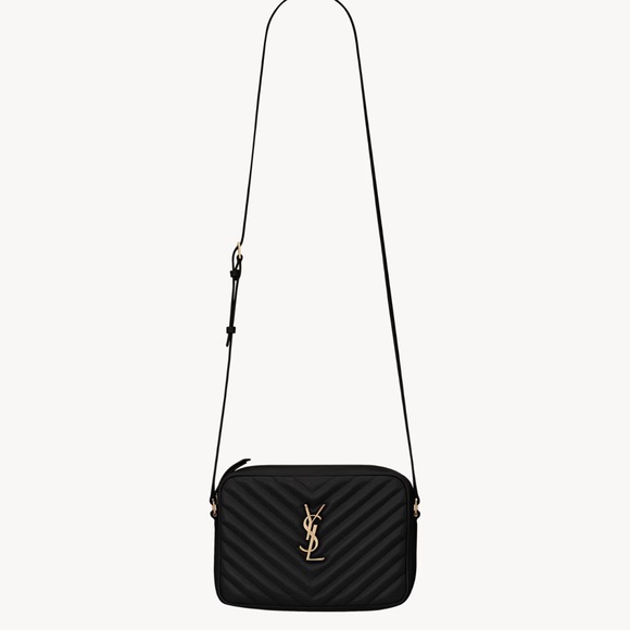 Saint Laurent Black Chevron Quilted Leather Camera Bag and Small Envelope Wallet - Picture 14 of 15